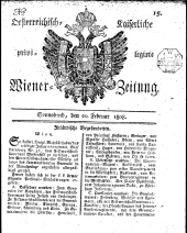 Wiener Zeitung 18080220 Seite: 1