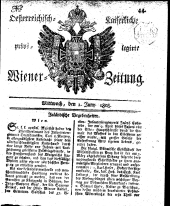 Wiener Zeitung 18080601 Seite: 1