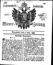 Wiener Zeitung 18080604 Seite: 1