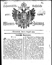 Wiener Zeitung 18080806 Seite: 1