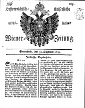 Wiener Zeitung 18081231 Seite: 1