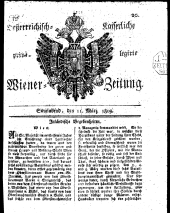 Wiener Zeitung 18090311 Seite: 1