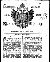 Wiener Zeitung 18090318 Seite: 1