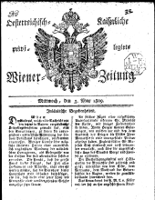 Wiener Zeitung 18090503 Seite: 1