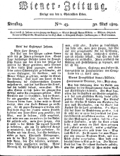 Wiener Zeitung 18090530 Seite: 1