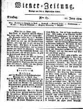 Wiener Zeitung 18090627 Seite: 1