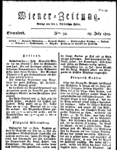 Wiener Zeitung 18090729 Seite: 1