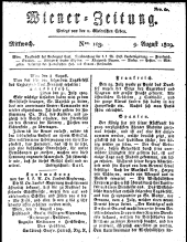 Wiener Zeitung 18090809 Seite: 1