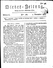 Wiener Zeitung 18091101 Seite: 1
