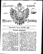 Wiener Zeitung 18091209 Seite: 1