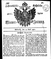 Wiener Zeitung 18100418 Seite: 1