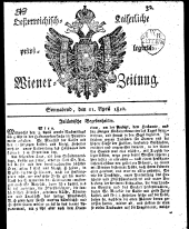 Wiener Zeitung 18100421 Seite: 1