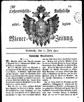 Wiener Zeitung 18100711 Seite: 1