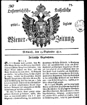 Wiener Zeitung 18100919 Seite: 1