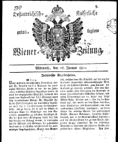 Wiener Zeitung 18110116 Seite: 1
