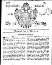 Wiener Zeitung 18110316 Seite: 1