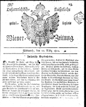 Wiener Zeitung 18110320 Seite: 1