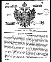 Wiener Zeitung 18110327 Seite: 1