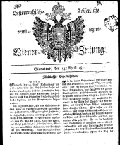 Wiener Zeitung 18110413 Seite: 1