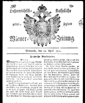 Wiener Zeitung 18110424 Seite: 1