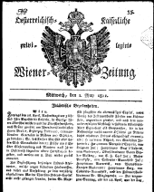 Wiener Zeitung 18110501 Seite: 1