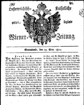 Wiener Zeitung 18110525 Seite: 1