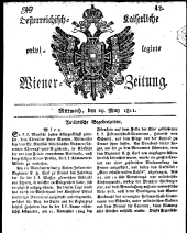 Wiener Zeitung 18110529 Seite: 1