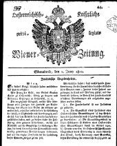 Wiener Zeitung 18110601 Seite: 1