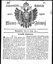 Wiener Zeitung 18110622 Seite: 1