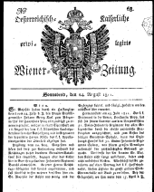 Wiener Zeitung 18110824 Seite: 1