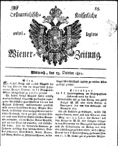 Wiener Zeitung 18111023 Seite: 1