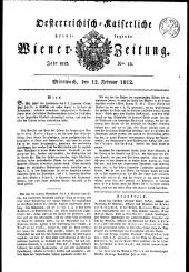 Wiener Zeitung 18120212 Seite: 1