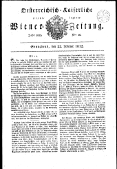 Wiener Zeitung 18120222 Seite: 1