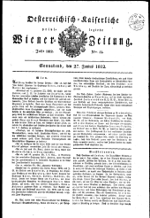 Wiener Zeitung 18120627 Seite: 1