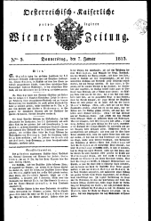 Wiener Zeitung 18130107 Seite: 1