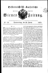 Wiener Zeitung 18130128 Seite: 1