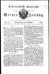 Wiener Zeitung 18130204 Seite: 1