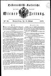 Wiener Zeitung 18130218 Seite: 1