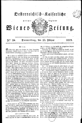 Wiener Zeitung 18130225 Seite: 1