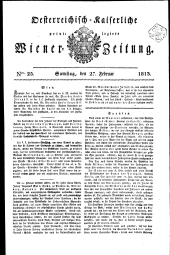 Wiener Zeitung 18130227 Seite: 1