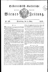 Wiener Zeitung 18130302 Seite: 1