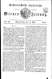 Wiener Zeitung 18130311 Seite: 1