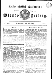 Wiener Zeitung 18130316 Seite: 1