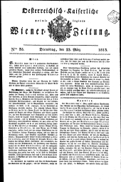 Wiener Zeitung 18130323 Seite: 1