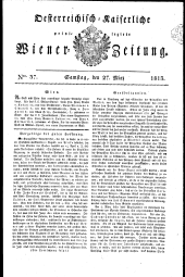 Wiener Zeitung 18130327 Seite: 1