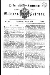 Wiener Zeitung 18130330 Seite: 1