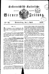 Wiener Zeitung 18130401 Seite: 1