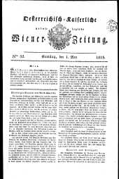 Wiener Zeitung 18130501 Seite: 1