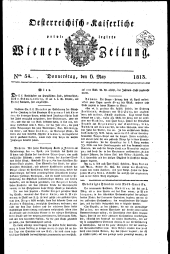 Wiener Zeitung 18130506 Seite: 1