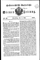 Wiener Zeitung 18130511 Seite: 1